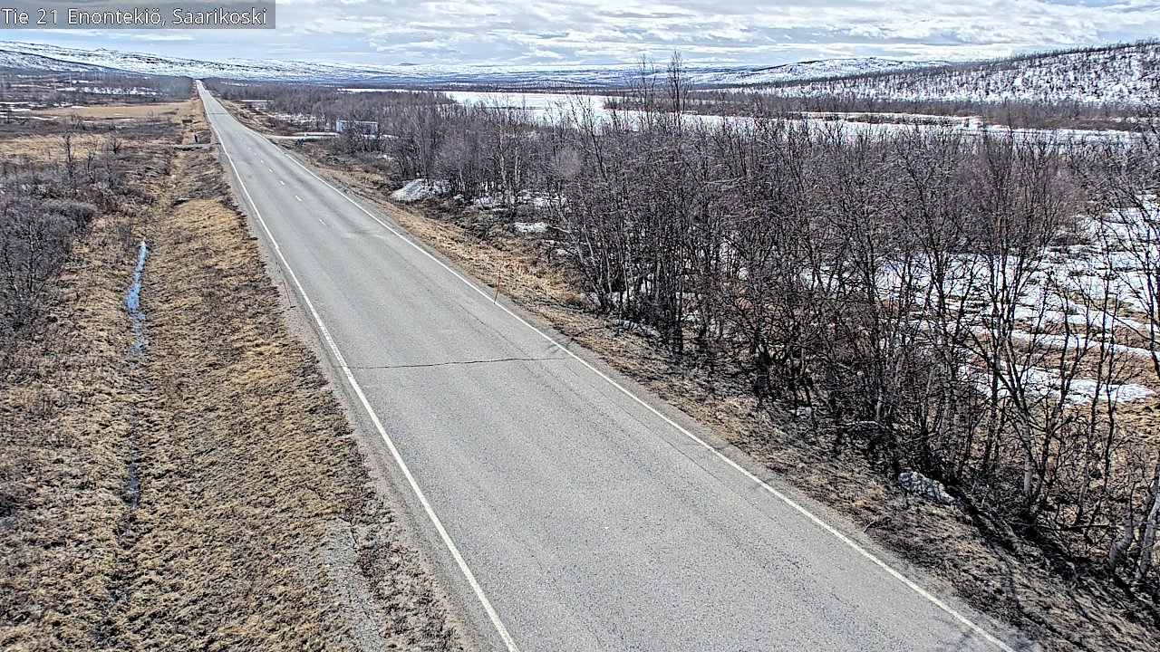 Weather Camera Image Väg 21 Enontekis, Saarikoski, Enontekiö, Lappi