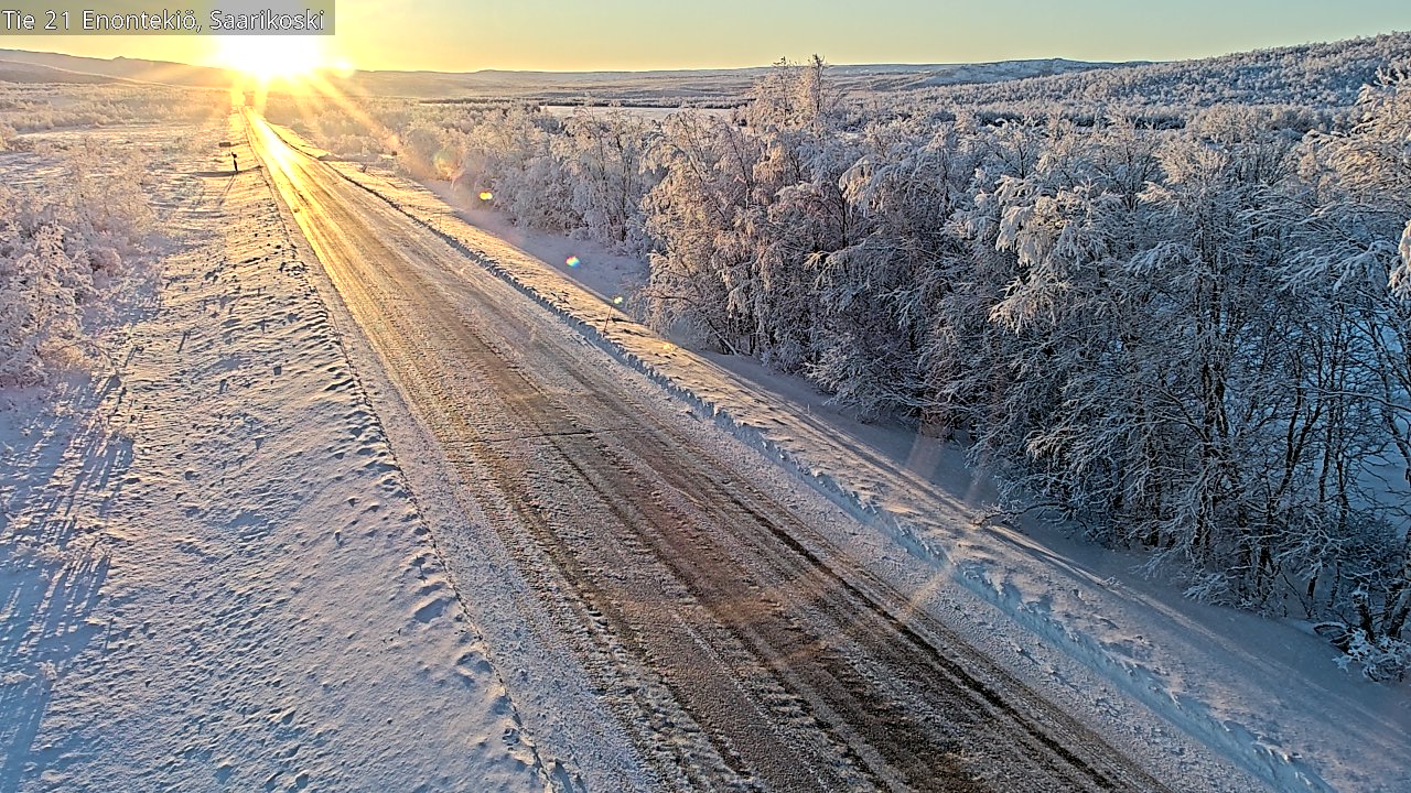 Weather Camera Image Road 21 Enontekiö, Saarikoski, Enontekiö, Lappi