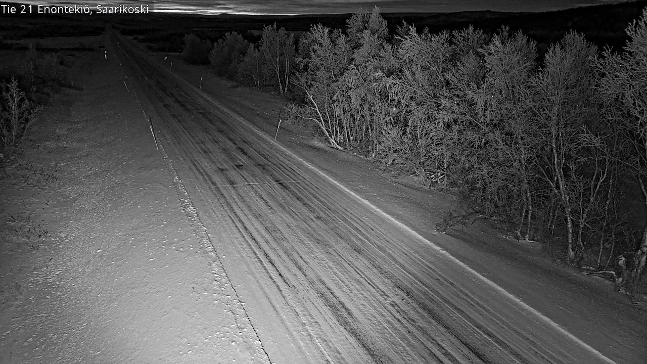 Weather Camera Image Väg 21 Enontekis, Saarikoski, Enontekiö, Lappi
