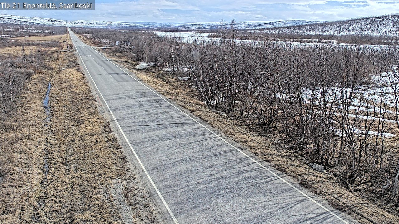 Weather Camera Image Väg 21 Enontekis, Saarikoski, Enontekiö, Lappi