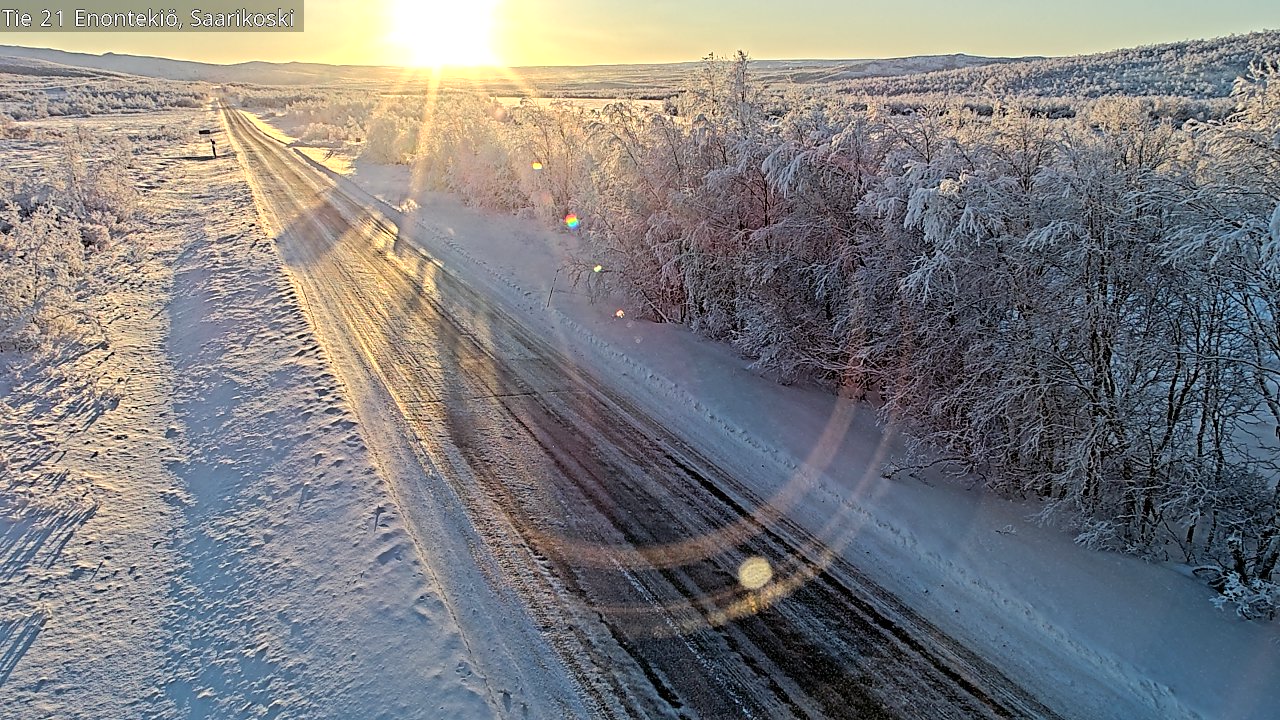 Weather Camera Image Road 21 Enontekiö, Saarikoski, Enontekiö, Lappi