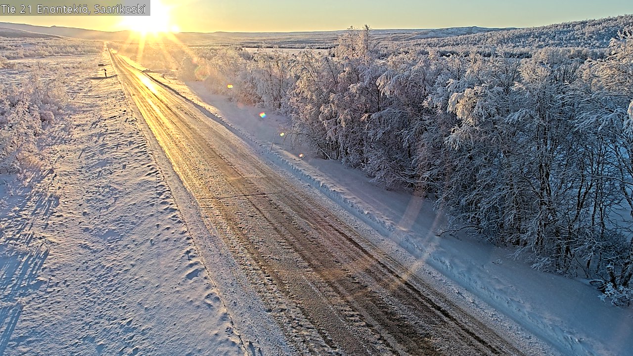 Weather Camera Image Road 21 Enontekiö, Saarikoski, Enontekiö, Lappi