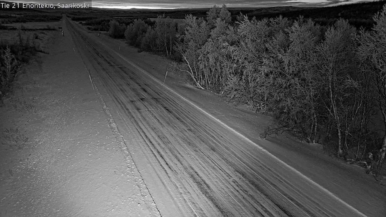 Weather Camera Image Väg 21 Enontekis, Saarikoski, Enontekiö, Lappi