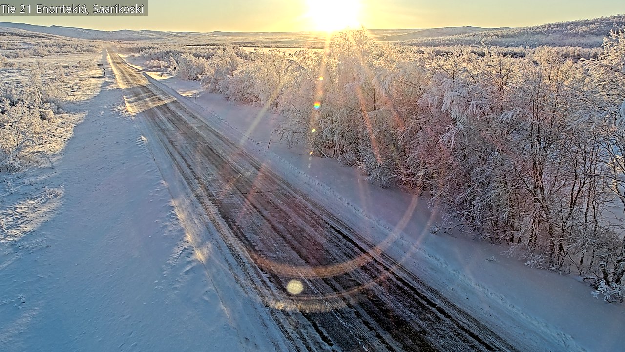 Weather Camera Image Road 21 Enontekiö, Saarikoski, Enontekiö, Lappi