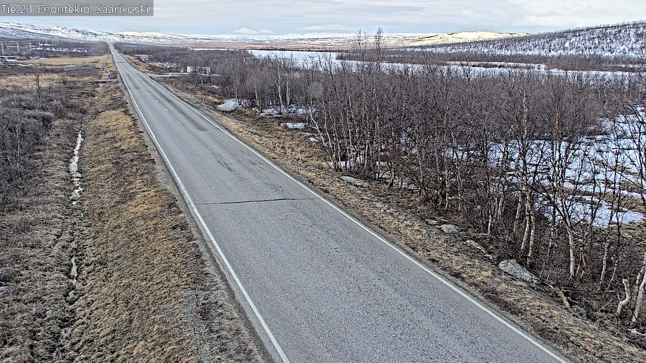 Weather Camera Image Väg 21 Enontekis, Saarikoski, Enontekiö, Lappi