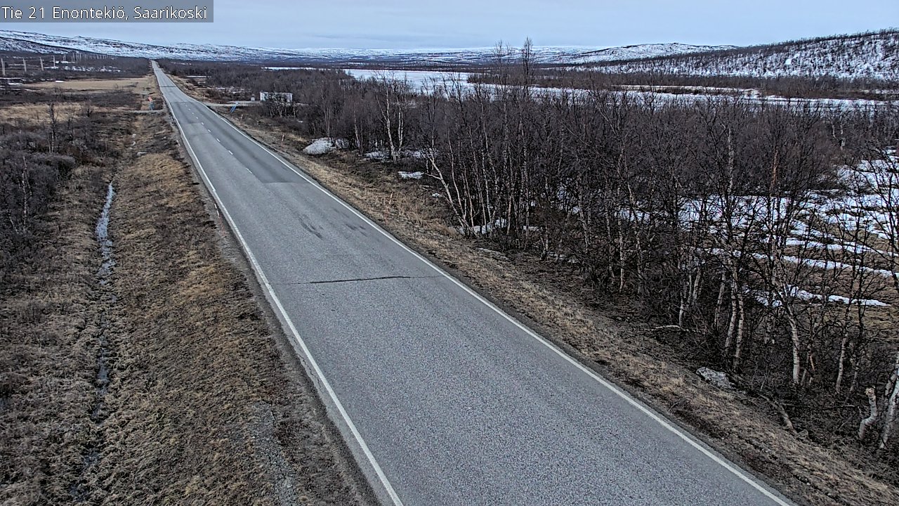Weather Camera Image Väg 21 Enontekis, Saarikoski, Enontekiö, Lappi