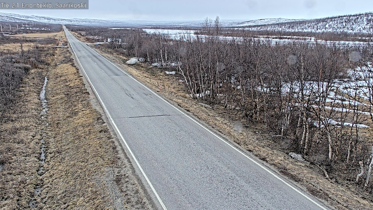 Weather Camera Image Väg 21 Enontekis, Saarikoski, Enontekiö, Lappi