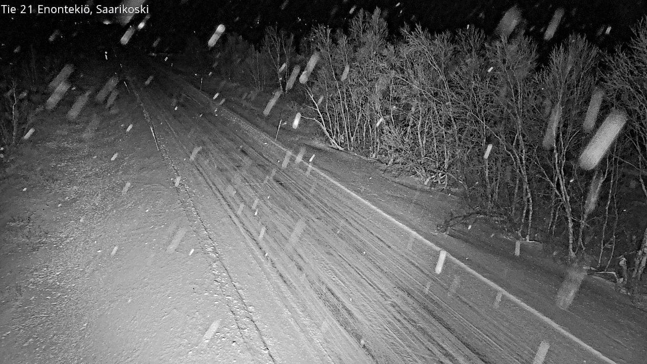 Weather Camera Image Väg 21 Enontekis, Saarikoski, Enontekiö, Lappi