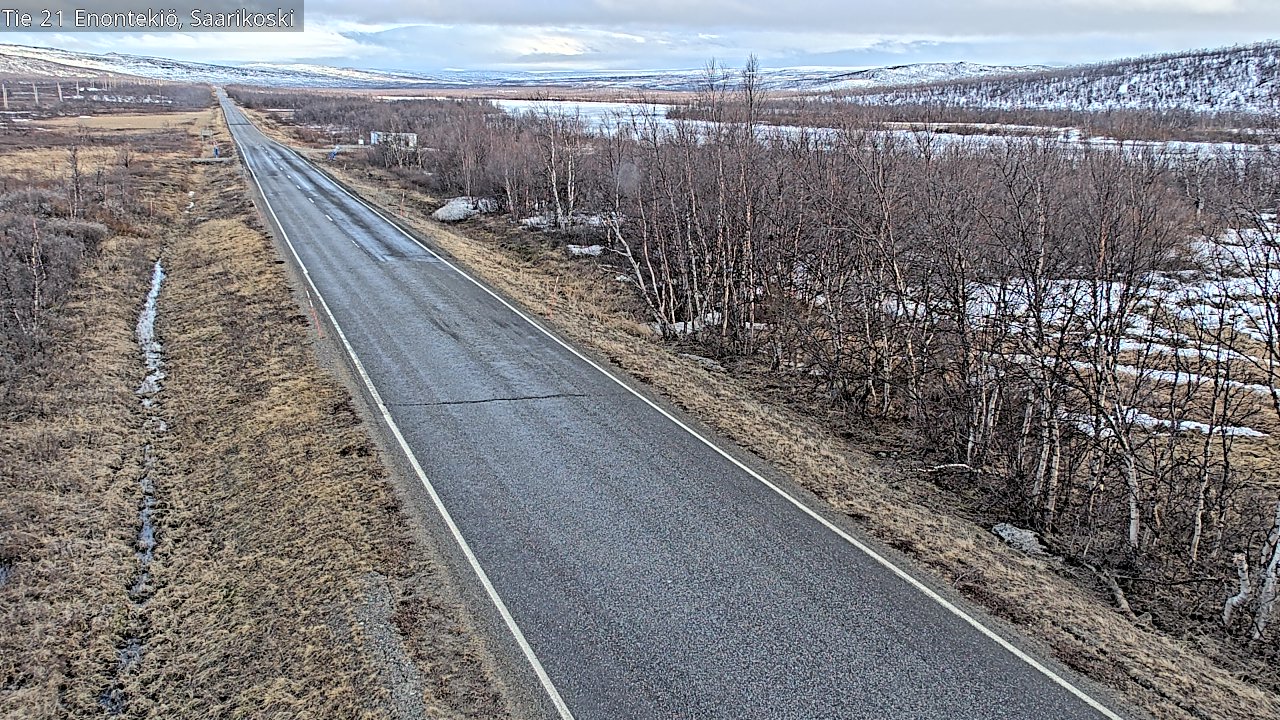 Weather Camera Image Väg 21 Enontekis, Saarikoski, Enontekiö, Lappi