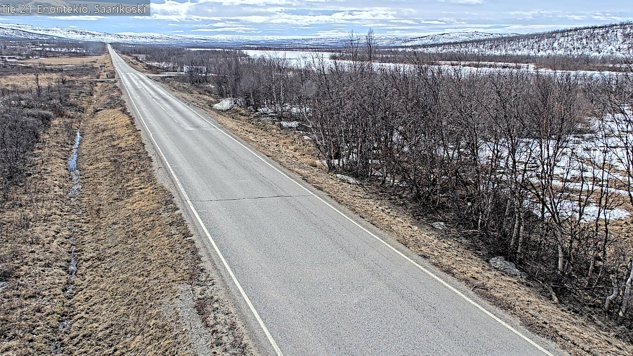 Weather Camera Image Väg 21 Enontekis, Saarikoski, Enontekiö, Lappi