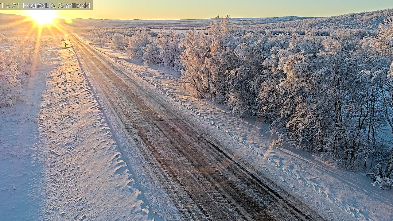 Weather Camera Image Road 21 Enontekiö, Saarikoski, Enontekiö, Lappi