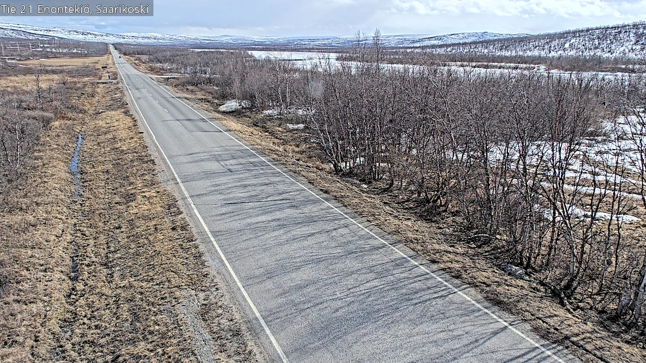 Weather Camera Image Väg 21 Enontekis, Saarikoski, Enontekiö, Lappi