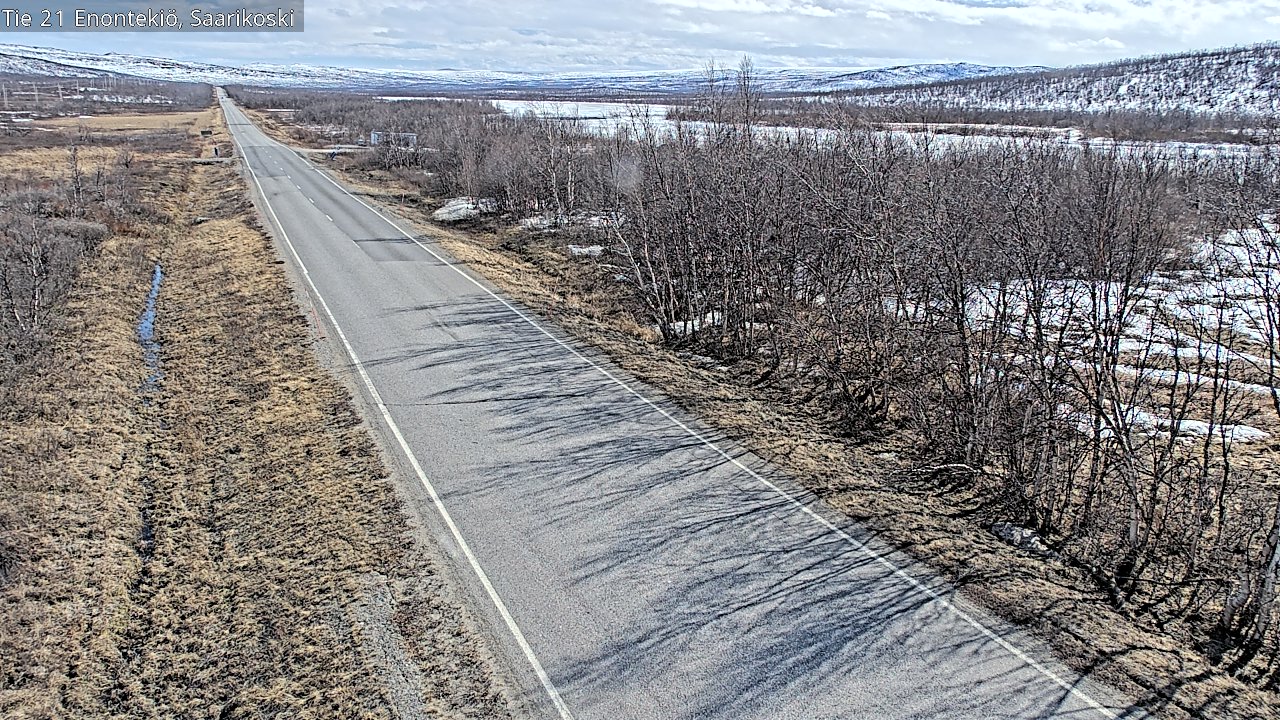 Weather Camera Image Väg 21 Enontekis, Saarikoski, Enontekiö, Lappi