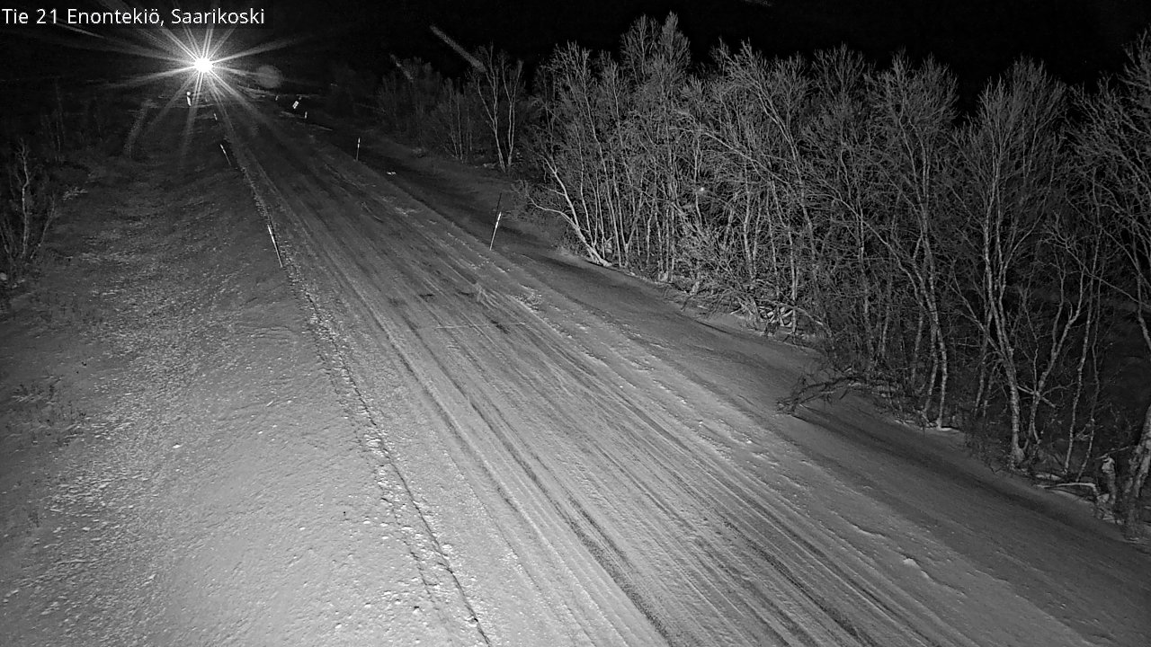 Weather Camera Image Väg 21 Enontekis, Saarikoski, Enontekiö, Lappi