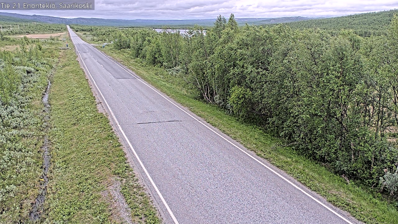 Weather Camera Image Väg 21 Enontekis, Saarikoski, Enontekiö, Lappi