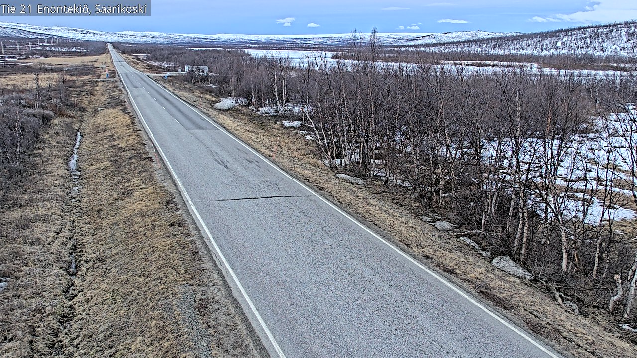 Weather Camera Image Väg 21 Enontekis, Saarikoski, Enontekiö, Lappi