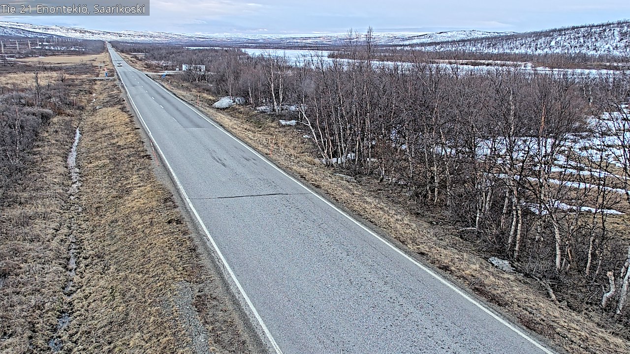 Weather Camera Image Väg 21 Enontekis, Saarikoski, Enontekiö, Lappi