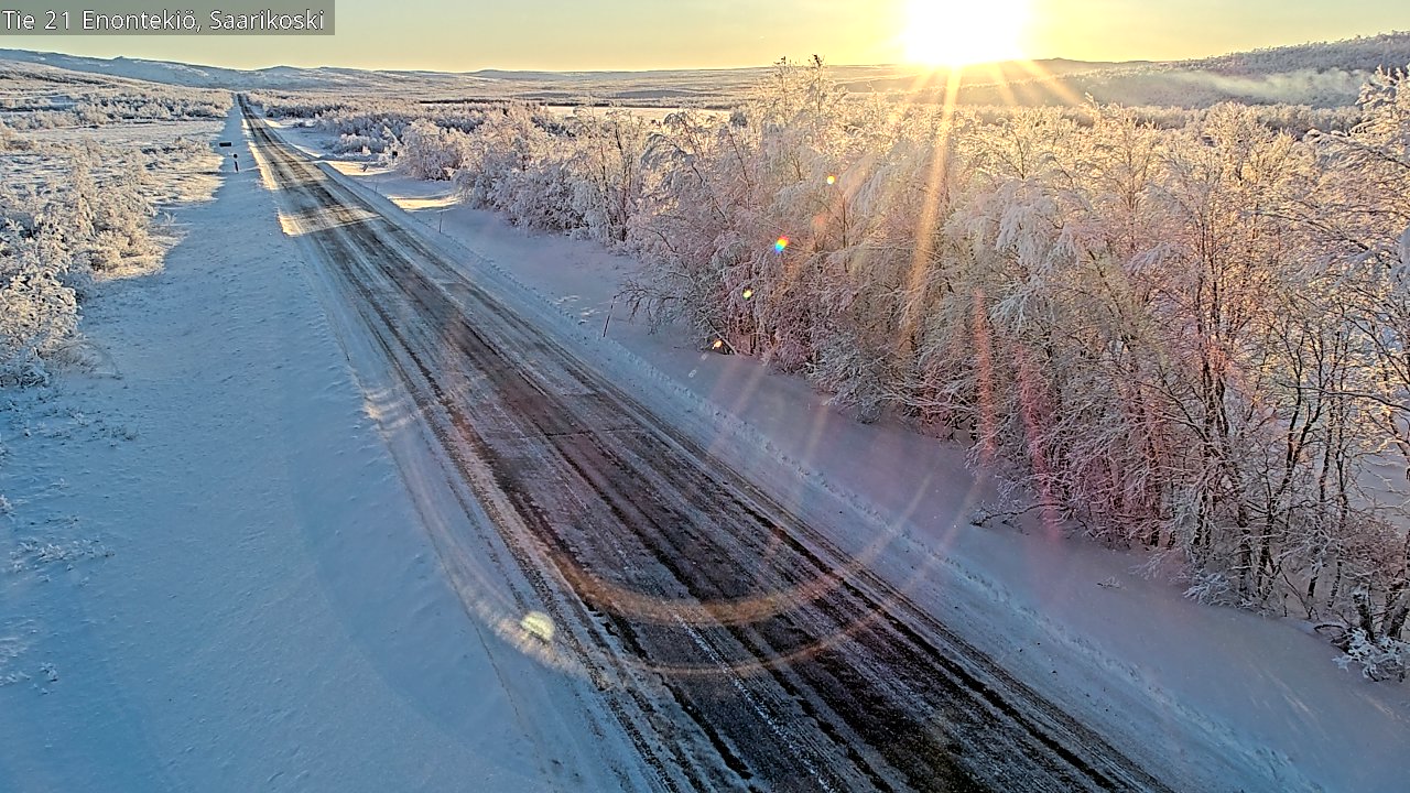 Weather Camera Image Väg 21 Enontekis, Saarikoski, Enontekiö, Lappi