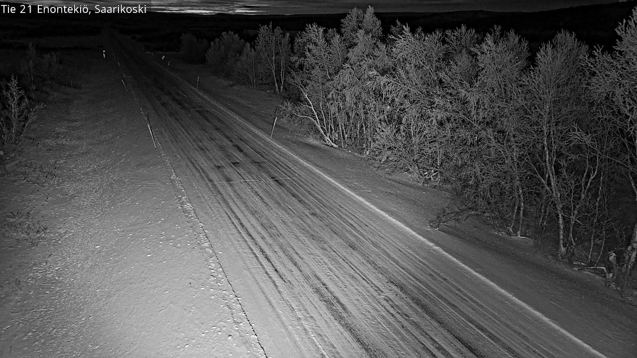 Weather Camera Image Väg 21 Enontekis, Saarikoski, Enontekiö, Lappi