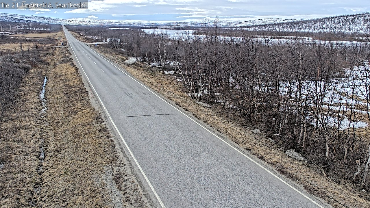Weather Camera Image Väg 21 Enontekis, Saarikoski, Enontekiö, Lappi