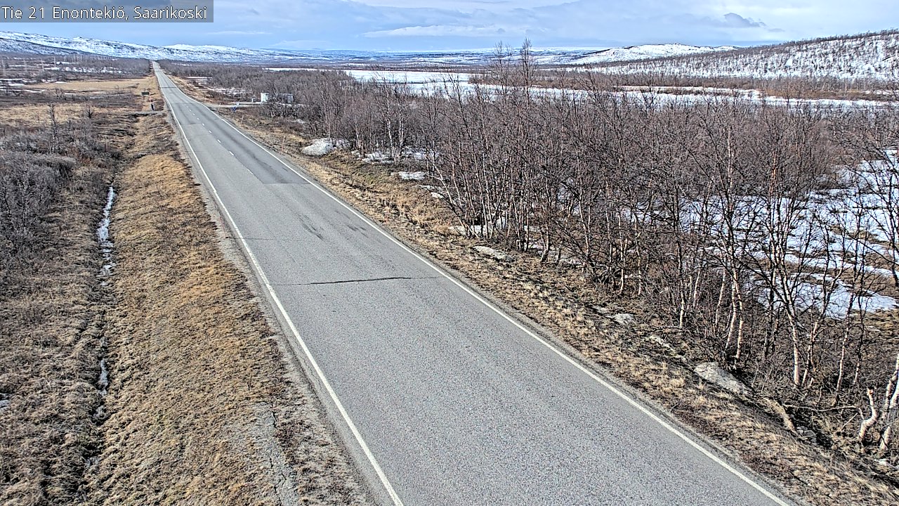Weather Camera Image Väg 21 Enontekis, Saarikoski, Enontekiö, Lappi