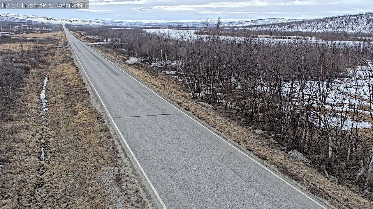 Weather Camera Image Väg 21 Enontekis, Saarikoski, Enontekiö, Lappi