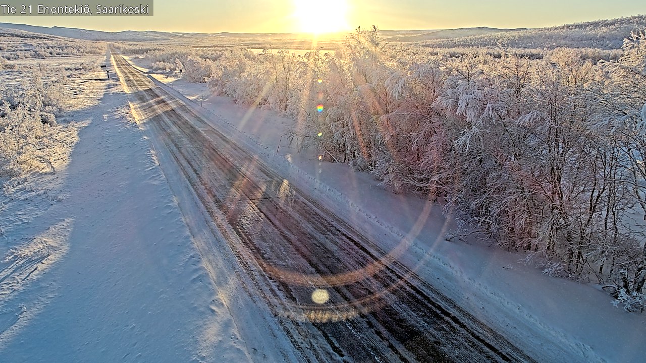 Weather Camera Image Road 21 Enontekiö, Saarikoski, Enontekiö, Lappi