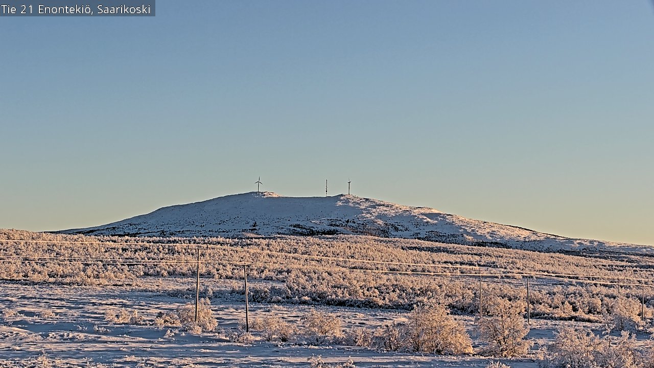 Weather Camera Image Road 21 Enontekiö, Saarikoski, Enontekiö, Lappi