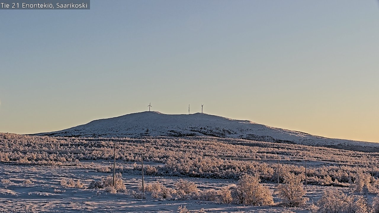 Weather Camera Image Road 21 Enontekiö, Saarikoski, Enontekiö, Lappi