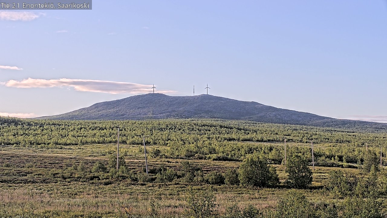 Weather Camera Image Väg 21 Enontekis, Saarikoski, Enontekiö, Lappi