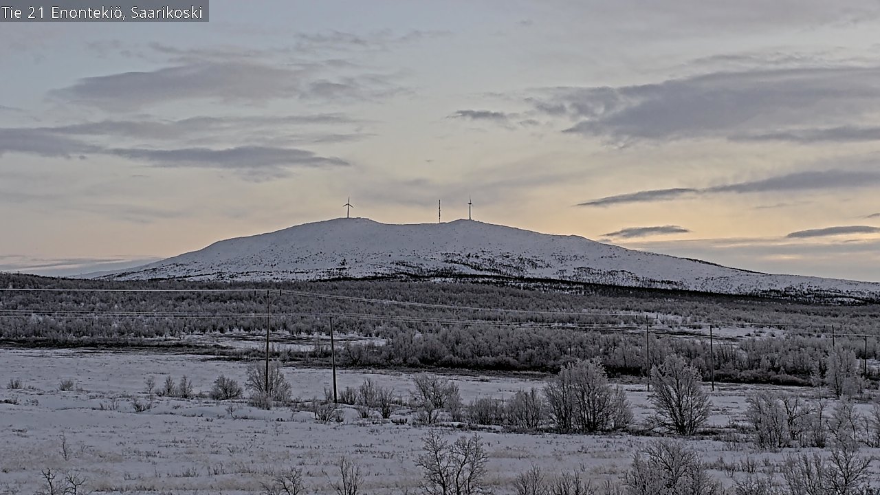 Weather Camera Image Väg 21 Enontekis, Saarikoski, Enontekiö, Lappi
