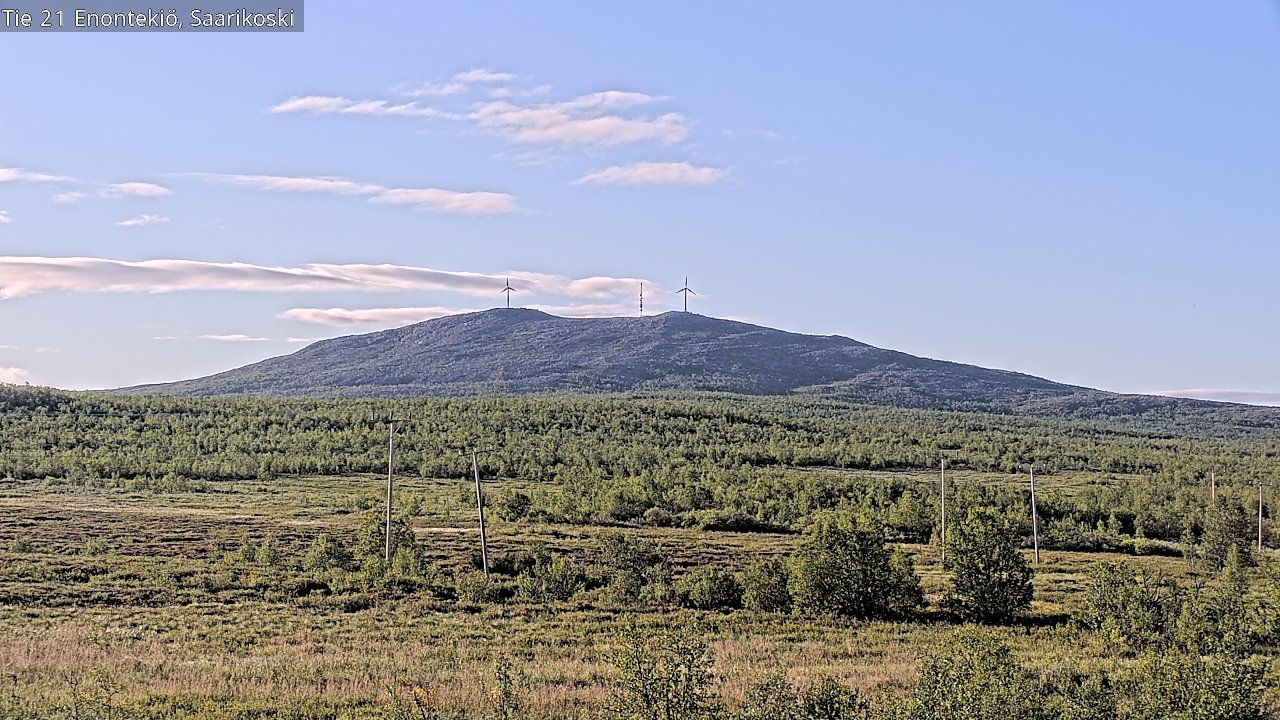 Weather Camera Image Väg 21 Enontekis, Saarikoski, Enontekiö, Lappi