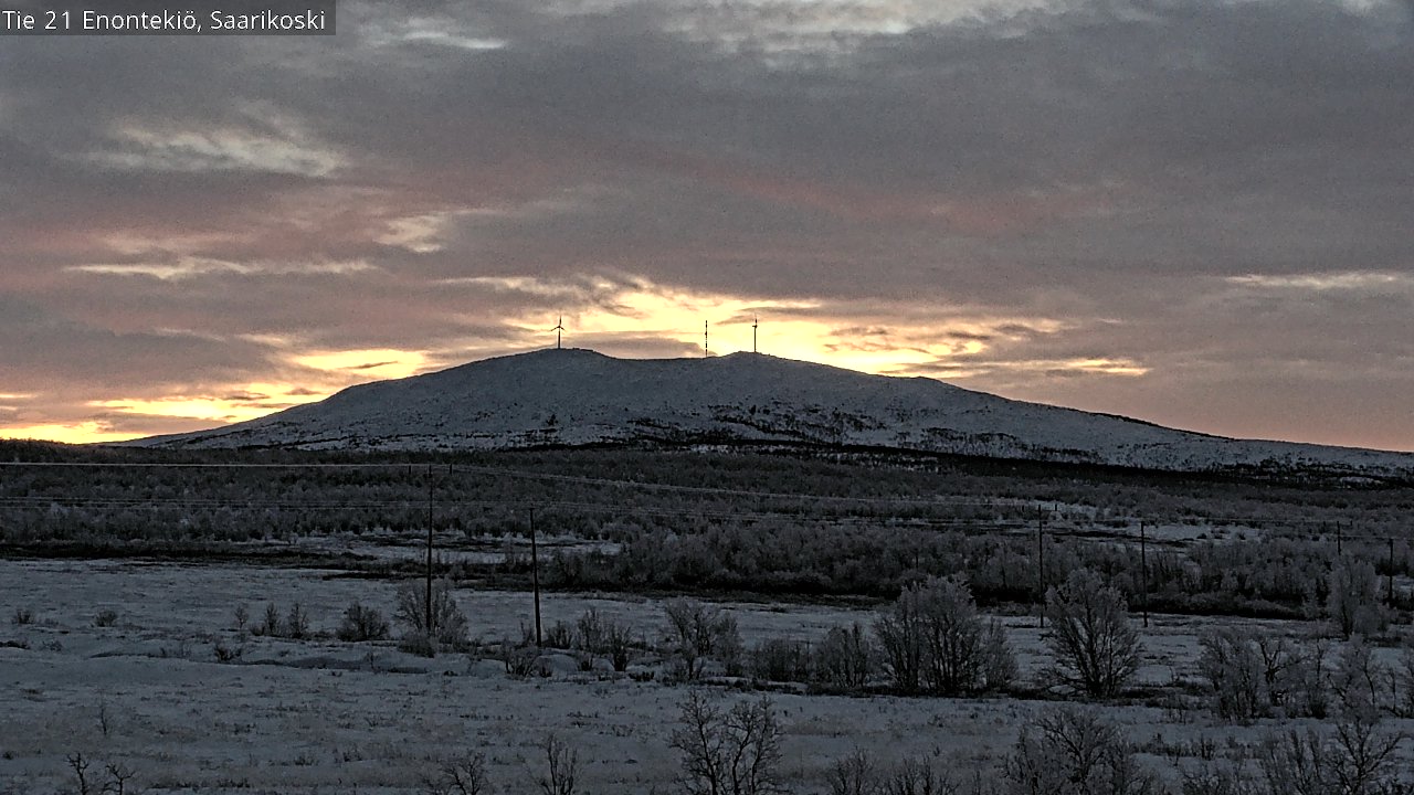 Weather Camera Image Road 21 Enontekiö, Saarikoski, Enontekiö, Lappi