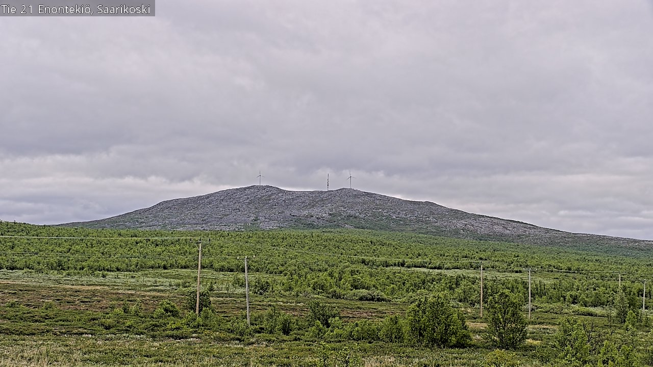 Weather Camera Image Väg 21 Enontekis, Saarikoski, Enontekiö, Lappi