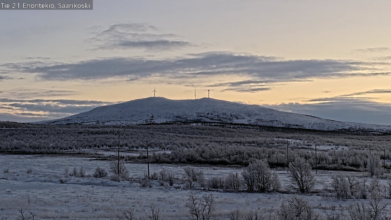 Weather Camera Image Väg 21 Enontekis, Saarikoski, Enontekiö, Lappi