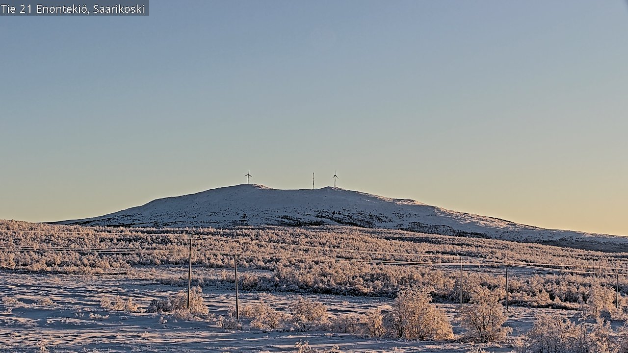 Weather Camera Image Road 21 Enontekiö, Saarikoski, Enontekiö, Lappi