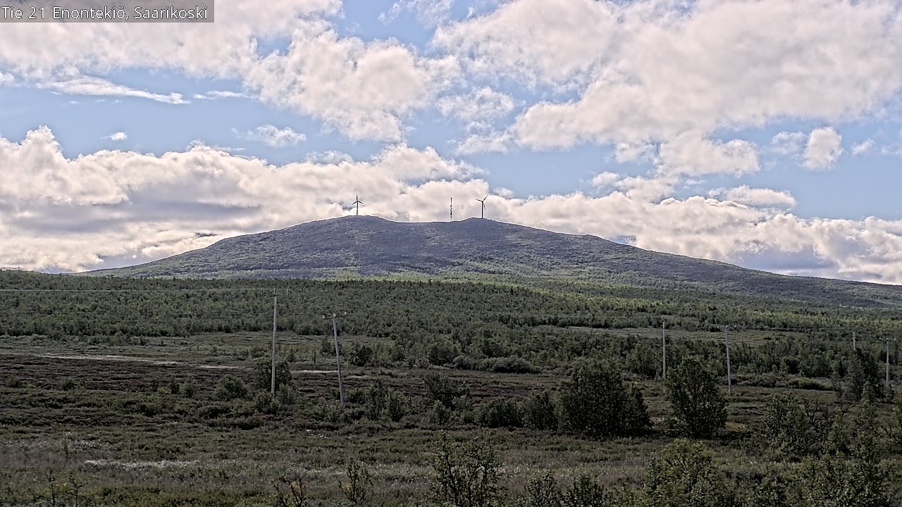 Weather Camera Image Väg 21 Enontekis, Saarikoski, Enontekiö, Lappi