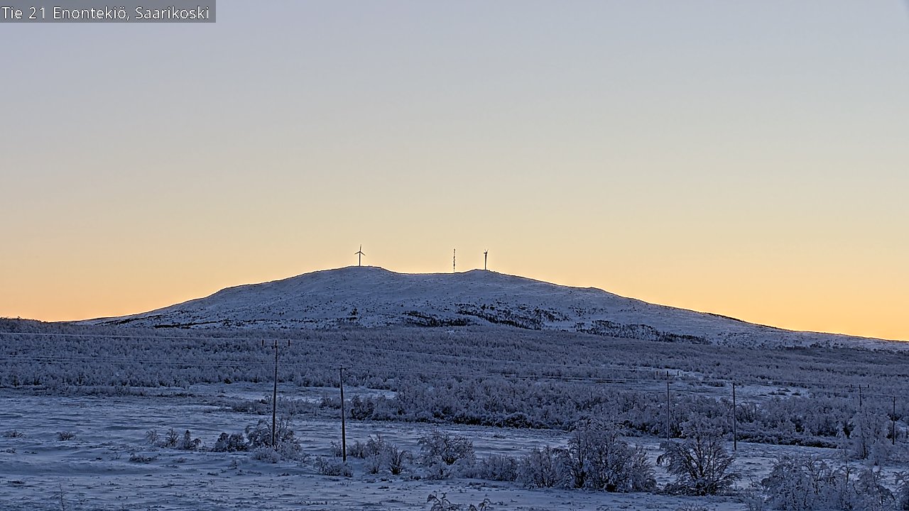 Weather Camera Image Road 21 Enontekiö, Saarikoski, Enontekiö, Lappi