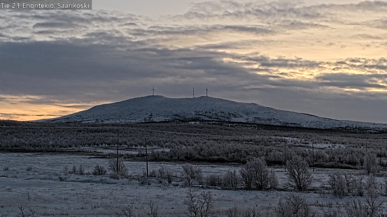 Weather Camera Image Väg 21 Enontekis, Saarikoski, Enontekiö, Lappi