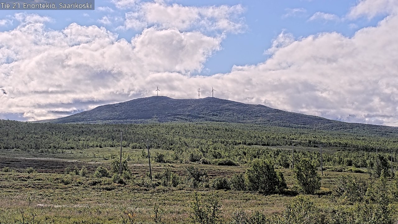 Weather Camera Image Väg 21 Enontekis, Saarikoski, Enontekiö, Lappi