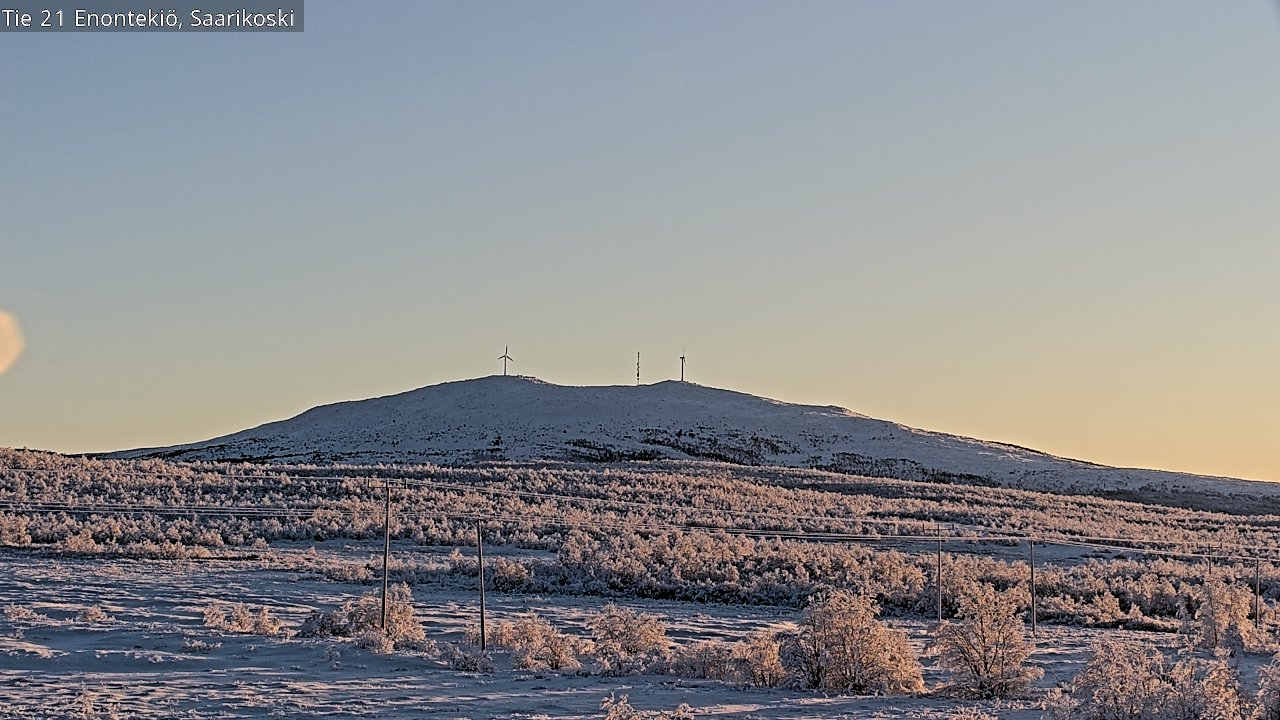 Weather Camera Image Road 21 Enontekiö, Saarikoski, Enontekiö, Lappi
