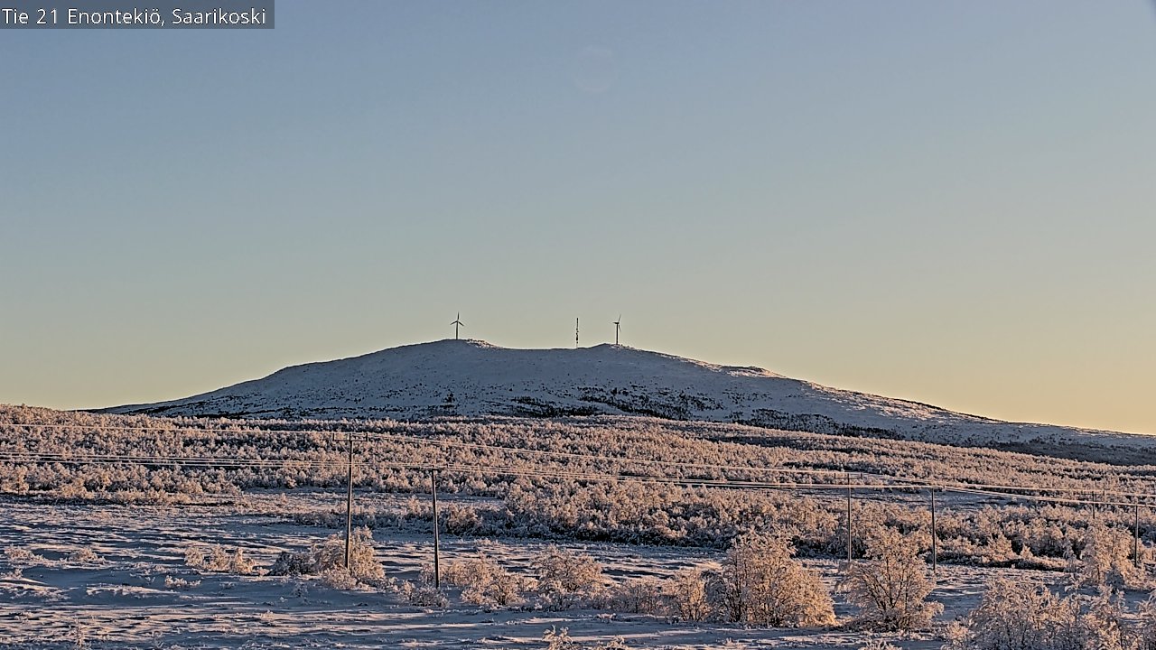 Weather Camera Image Road 21 Enontekiö, Saarikoski, Enontekiö, Lappi