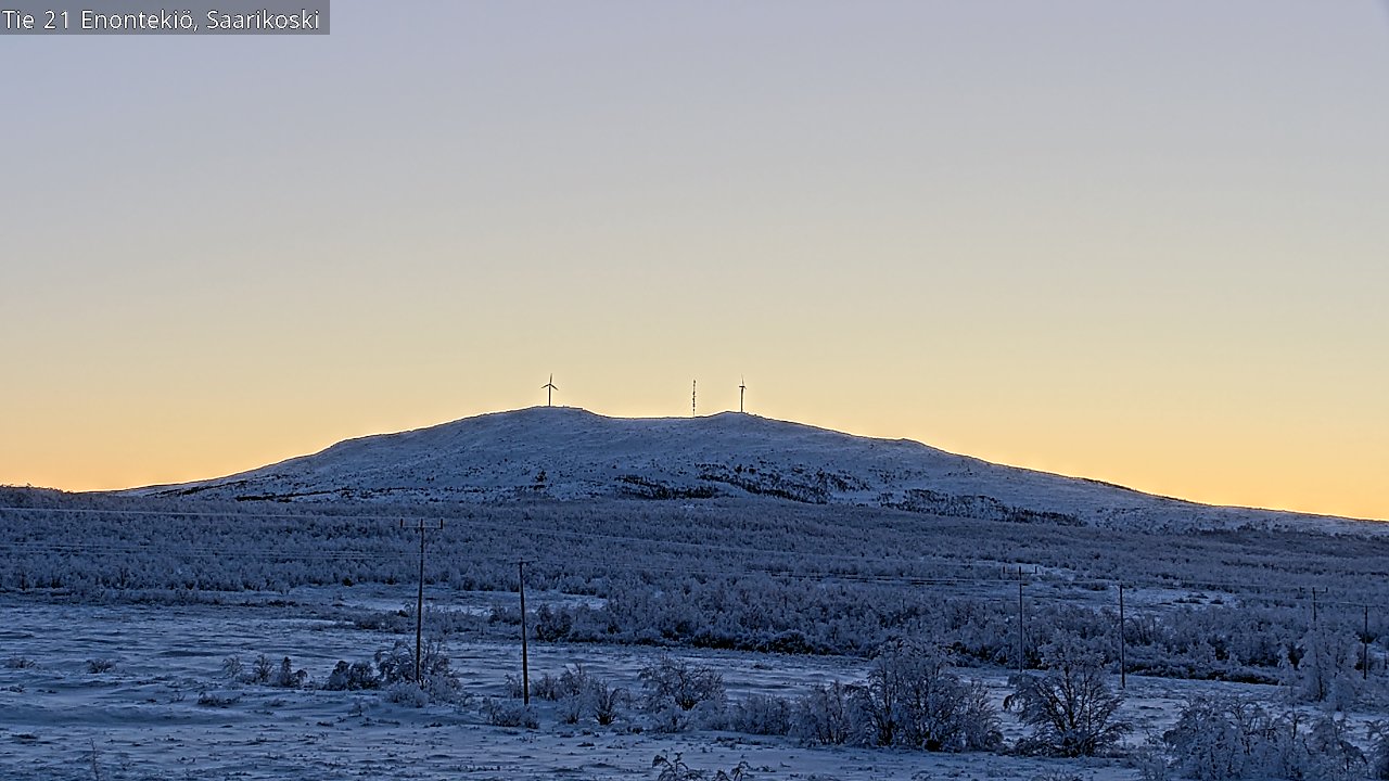Weather Camera Image Road 21 Enontekiö, Saarikoski, Enontekiö, Lappi