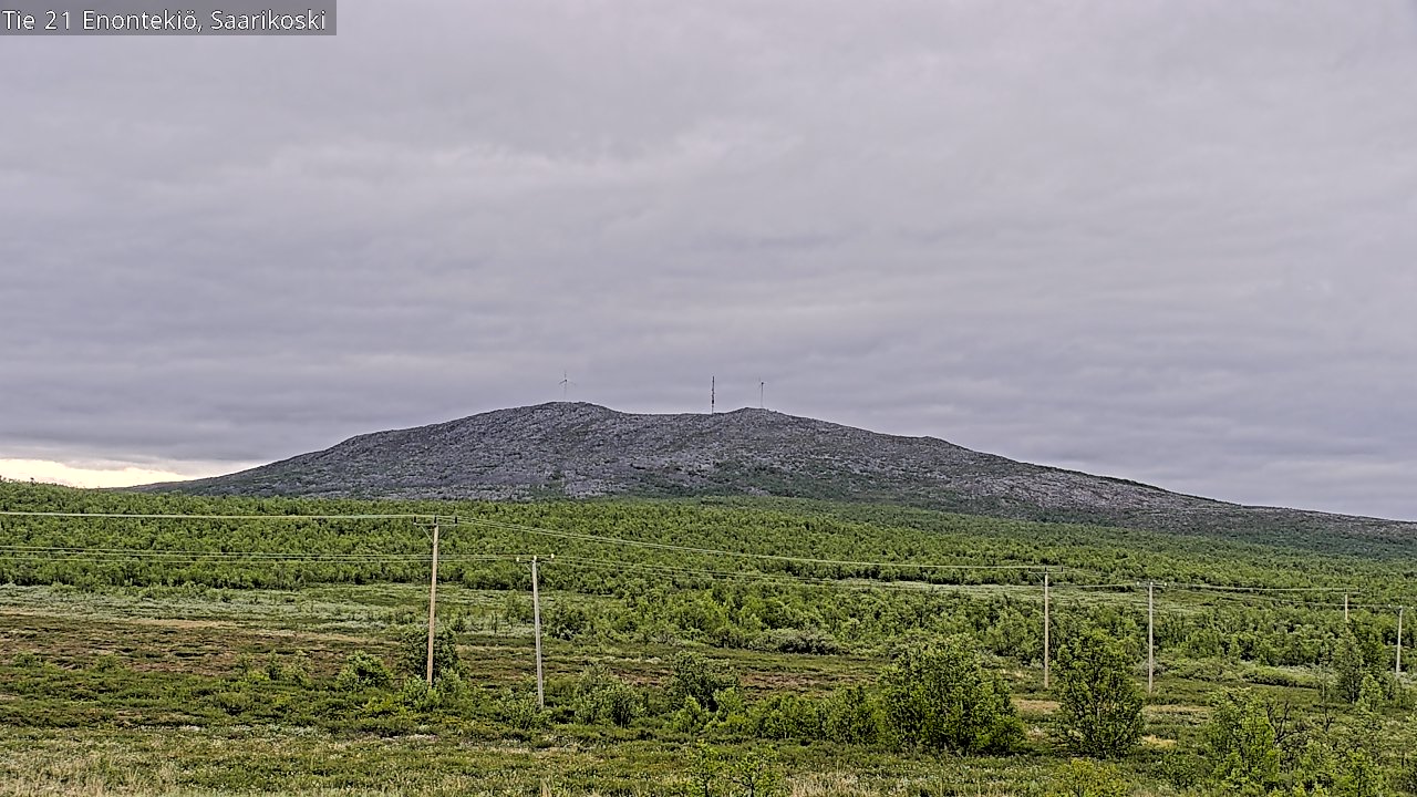 Weather Camera Image Väg 21 Enontekis, Saarikoski, Enontekiö, Lappi