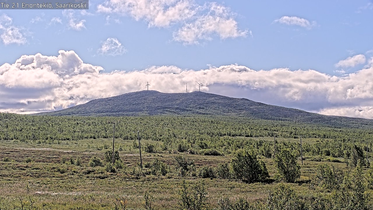 Weather Camera Image Väg 21 Enontekis, Saarikoski, Enontekiö, Lappi