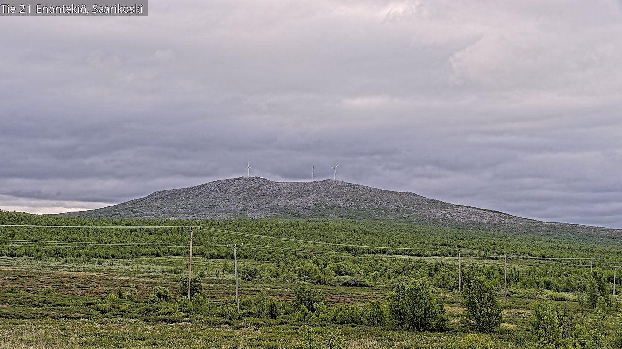 Weather Camera Image Väg 21 Enontekis, Saarikoski, Enontekiö, Lappi
