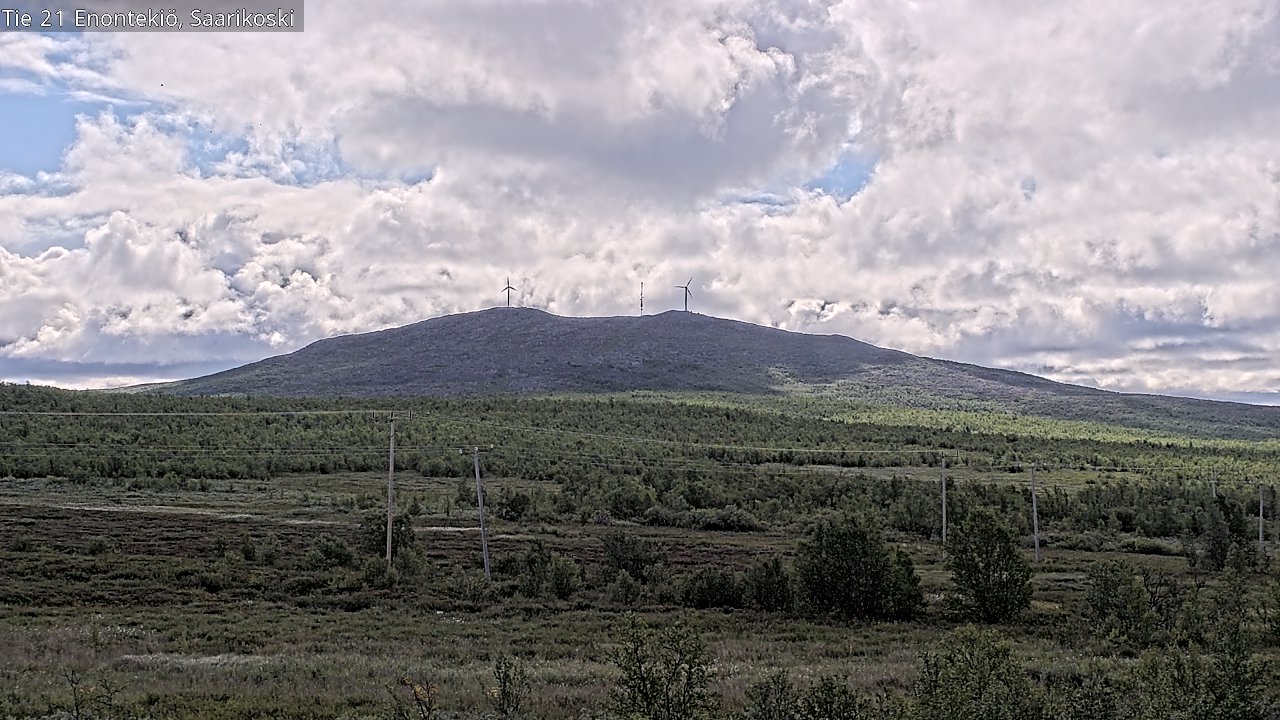 Weather Camera Image Väg 21 Enontekis, Saarikoski, Enontekiö, Lappi