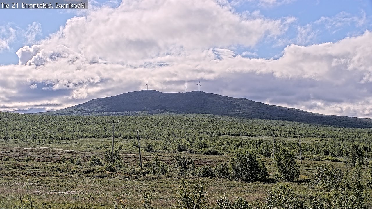 Weather Camera Image Väg 21 Enontekis, Saarikoski, Enontekiö, Lappi