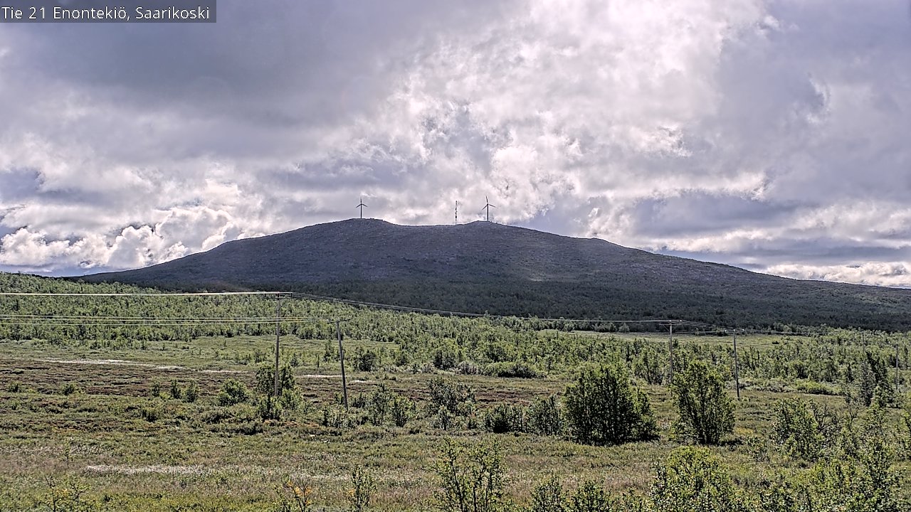 Weather Camera Image Väg 21 Enontekis, Saarikoski, Enontekiö, Lappi