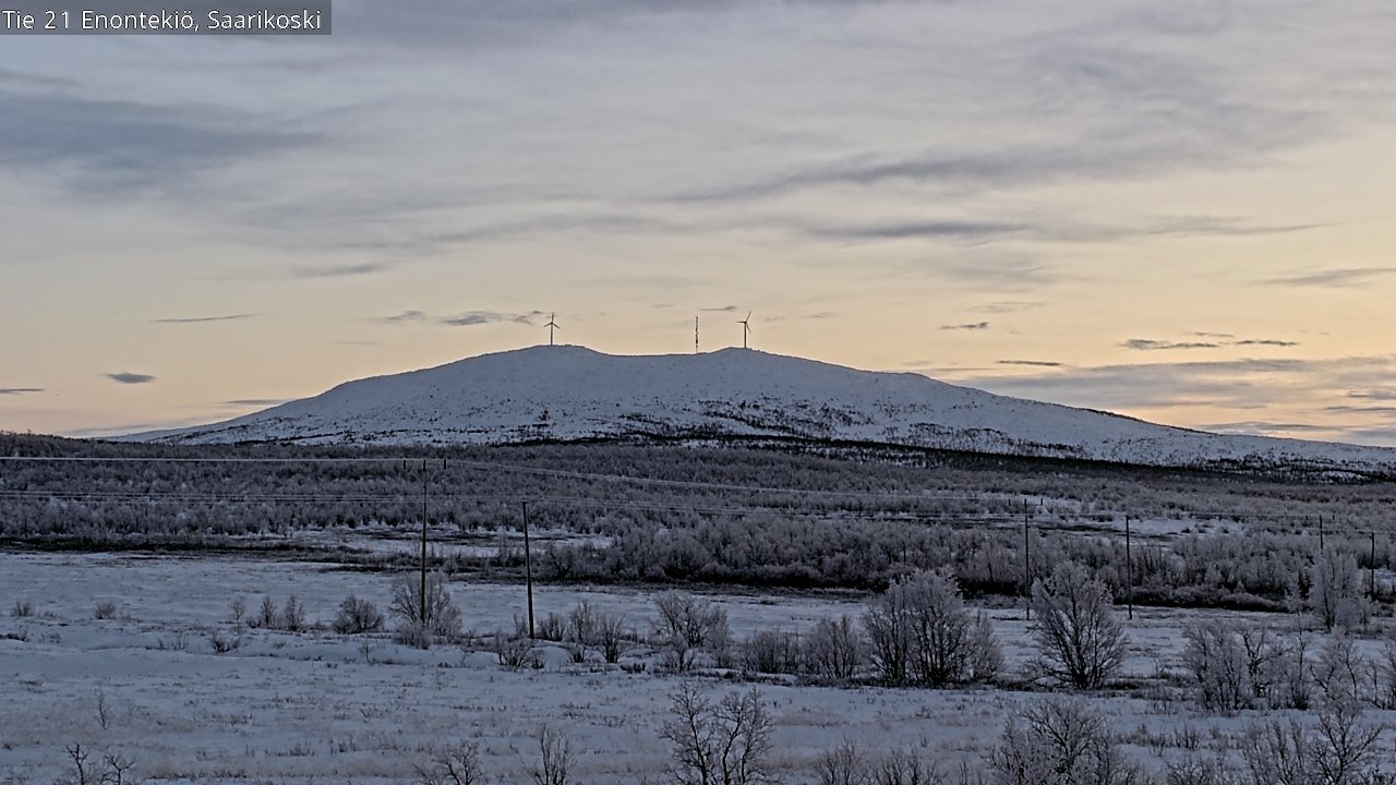 Weather Camera Image Väg 21 Enontekis, Saarikoski, Enontekiö, Lappi
